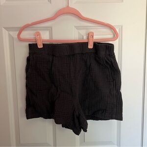 Madewell Navy Crinkle Pull On Shorts with Pockets size M